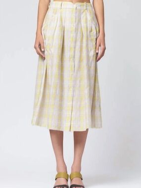 Raquel Allegra Frankie Skirt in Sun Plaid